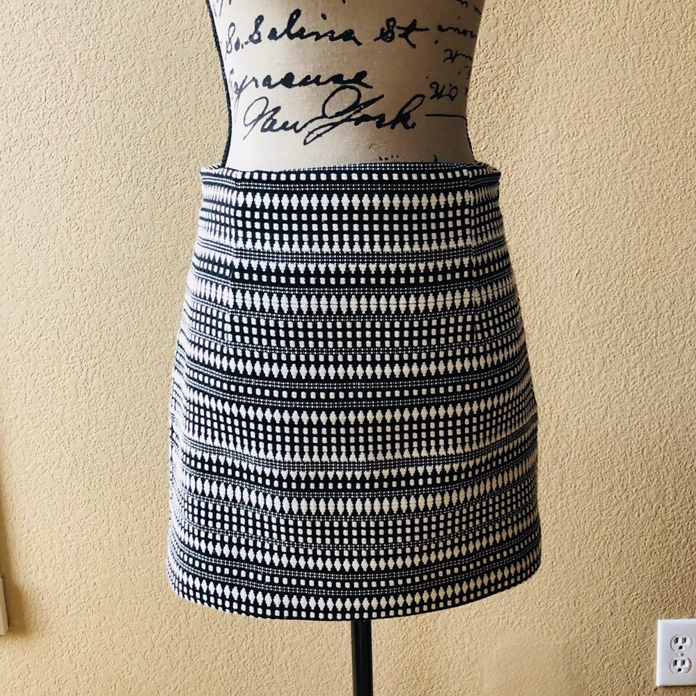 Zara black/cream skirt